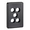 Classic C2000 Series, Switch Grid Plate and Cover, 5 Gang, Less Mechanism - Black
