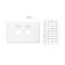 Classic C2000 Series, Switch Grid Plate and Cover, 2 Gang, Horizontal Mount - Black