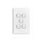 Classic C2000 Series, Flush Switch, 5 Gang, 250VAC, 10A, Standard, Vertical - White Electric