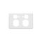 Classic C2000 Series, Socket Outlet Cover Plate, Horizontal Mount for Twin Switched Socket - White Electric