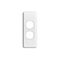Classic C2000 Series, Switch Grid Plate and Cover, 2 Gang, Architrave - White Electric