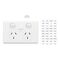 Classic C2000 Series, Switched Socket Outlet, Twin, 250V, 10A, Circuit identification - White Electric