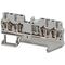 Linergy, Terminal block, Linergy TR, spring type, feed through, 4 points, 2.5mm², grey, set of 50