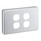 Classic C2000 Series, Switch Plate Cover, 4 Gang - Brushed Aluminium