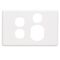 Classic C2000 Series, Socket Outlet Cover Plate, Horizontal Mount, for C2015XX Single Switched Socket - White Electric