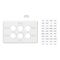 Classic C2000 Series, Switch Grid Plate and Cover, 6 Gang, Horizontal Mount - White Electric