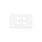 Classic C2000 Series, Switch Grid Plate and Cover, 4 Gang, Less Mechanism - White Electric