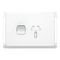 Pro Series, Single Power Point Skin, Horizontal Mount, 250V, 10A, Clip-On - Extra Vivid White