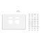 Classic C2000 Series, Switch Plate Cover, 2 Gang, Horizontal Mount, with ID Window - White Electric
