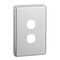 Classic C2000 Series, Switch Plate Cover, 2 Gang - Brushed Aluminium