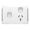 Pro Series, Single Power Point, Horizontal Mount, 1Ex20A, 10A, 250V - Extra Vivid White