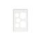 Classic C2000 Series, Socket Outlet Cover Plate, Vertical Mount, for C2025VXA Twin Switched Socket - Brushed Aluminium