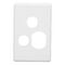 Classic C2000 Series, Socket Outlet Grid and Cover - Brushed Aluminium