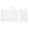 Classic C2000 Series, Switch Plate Cover, 1 Gang, Horizontal Mount, with ID Window - White Electric