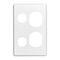 Classic C2000 Series, Socket Outlet Cover Plate, Vertical Mount for C2025V Twin Switched Socket - White Electric