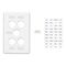 Classic C2000 Series, Switch Grid Plate and Cover, 5 Gang, Vertical Mount - White Electric