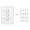 Classic C2000 Series, Flush Switch, 3 Gang, 250VAC, 10A, Vertical - White Electric