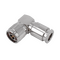 Hills Antenna N Connector Male Right Angle Clamp for LL400 Cable - Nickel Plated Body - BC85276