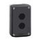 Harmony XALD XALK, Empty enclosure, plastic, dark grey lid, for push-button 22mm, 2 cut outs