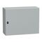 Spacial S3D, Wall mounted steel enclosure, plain door, with mounting plate, 600x800x300mm, IP66, IK10