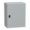Spacial S3D, Wall mounted steel enclosure, plain door, with mounting plate, 500x400x250mm, IP66, IK10
