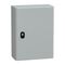 Spacial S3D, Wall mounted steel enclosure, plain door, with mounting plate, 400x300x150mm, IP66, IK10