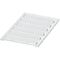 Linergy, Marking card, Linergy TR, with 6 strips, 5mm, unprinted, 72 characters, white, Set of 10