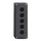 Harmony XALD XALK, Empty enclosure, plastic, dark grey lid, for push-button 22mm, 5 cut outs
