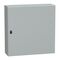 Spacial S3D, Wall mounted steel enclosure, plain door, with mounting plate, 800x800x250mm, IP66, IK10