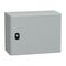 Spacial S3D, Wall mounted steel enclosure, plain door, with mounting plate, 300x400x200mm, IP66, IK10
