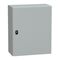 Spacial S3D, Wall mounted steel enclosure, plain door, with mounting plate, 600x500x250mm, IP66, IK10