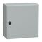 Spacial S3D, Wall mounted steel enclosure, plain door, with mounting plate, 500x500x250mm, IP66, IK10