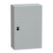 Spacial S3D, Wall mounted steel enclosure, plain door, with mounting plate, 600x400x200mm, IP66, IK10