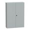 Spacial S3D, Wall mounted steel enclosure, double plain door, with mounting plate, 1400x1000x300mm, IP55, IK10