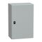 Spacial S3D, Wall mounted steel enclosure, plain door, with mounting plate, 600x400x250mm, IP66, IK10