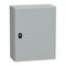 Spacial S3D, Wall mounted steel enclosure, plain door, with mounting plate, 500x400x200mm, IP66, IK10