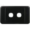 Digitek 2 Gang Wallplate (No Mech) - Black - 05DWP02BK