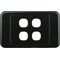 Digitek 4 Gang Wallplate (No Mech) - Black - 05DWP04BK