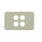 Digitek 4 Gang Wallplate (No Mech) - White - 05DWP04