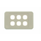 Digitek 6 Gang Wallplate (No Mech) - White - 05DWP06