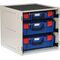 Cabinet c/w 2 Large + 1 Small PC Lid Case - Blue - 33SCS2L1SA-BL