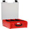 StorageTek Case Large Clear PC Lid c/w dividers-Red with Black Clasps - 33STLC-RD