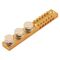 EARTH N/BAR 6 WAY 3xM10 STUDS 2 SCREW/ TUNNEL NUMBERED 165A