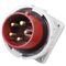 PLUG,APPLIANCE INLET,PANEL MNT 5P, 400V, 32A, IP67, 6H,IEC309