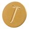 ID, CIRCLE, BRASS, 25mm LEGS TELSTRA 39mm DIA x 6mm