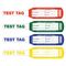 TEST TAGS, BAT STYLE RAINBOW (25 RD/GN/BL/Y) [100]