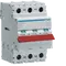 3-pole, 125A Modular Switch with Red Toggle