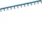 Insulated busbar 1P 63A prong 10mm² blue 13M