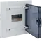 Small distributor,golf,flush,1row,4M,IP40,MS-terminal,ANZ,N+PE,transparent door
