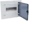 Small distributor,golf,flush,1row,8M,IP40,MS-terminal,ANZ,N+PE,transparent door